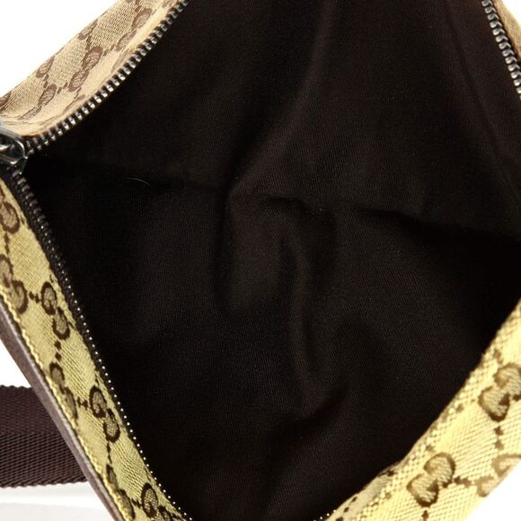 Gucci Vintage Double Belt Bag GG Canvas Brown - Picture 5 of 9